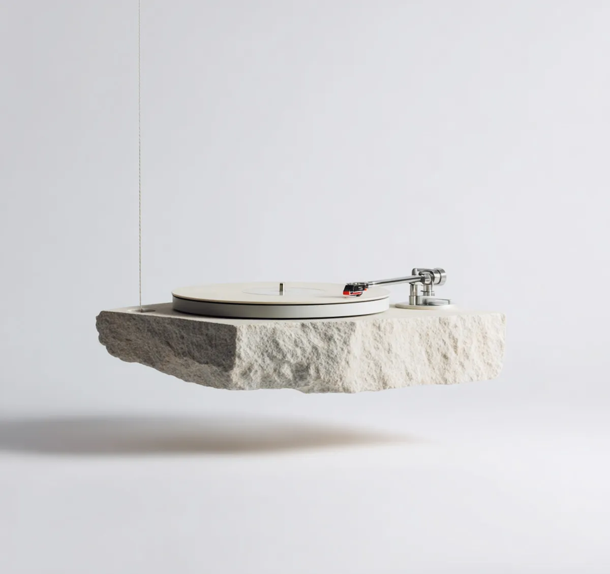 A turntable on stone