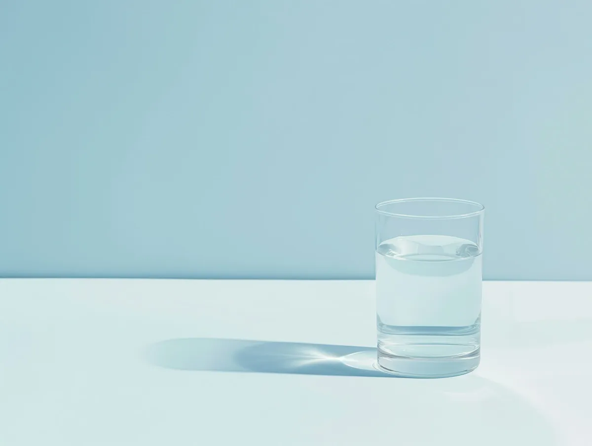 A glass of water
